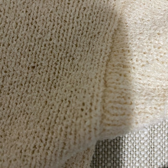 Peyton Primrose Anthropologie Ivory Tie Up Front Oversized Sweater. Size L/XL - Picture 8 of 16